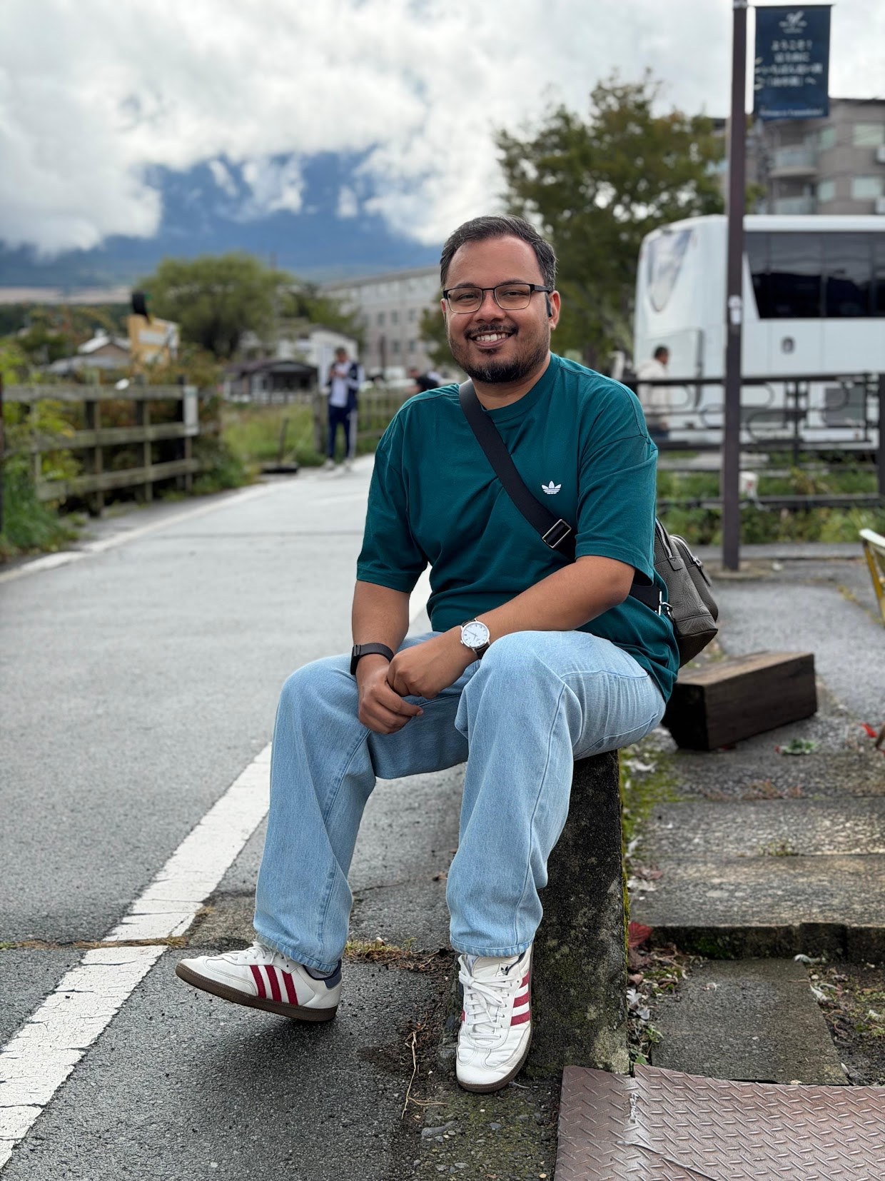 Aniket during the day trip to Hakone